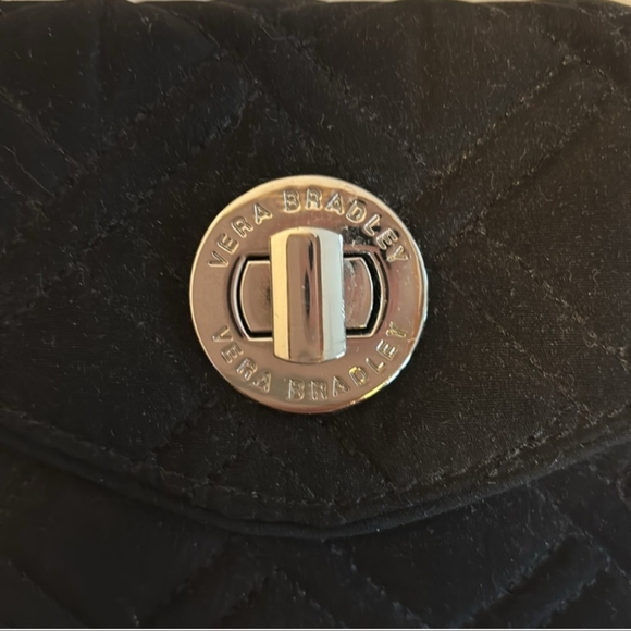 Vera Bradley Elegant Black Quilted Wallet - Picture 2 of 10